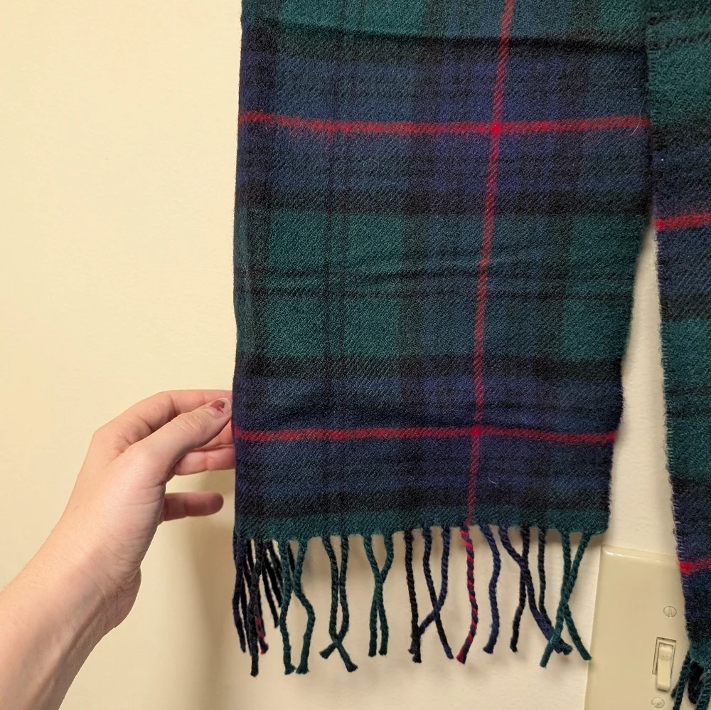 James Pringle Weavers Lambswool Tartan Scarf Scotland Plaid